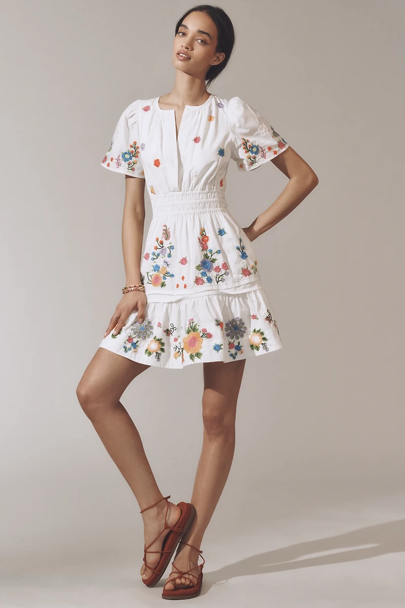 The Somerset Embroidered Mini Dress
