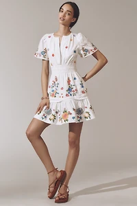 The Somerset Embroidered Mini Dress