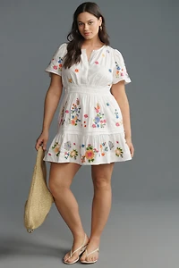 The Somerset Embroidered Mini Dress