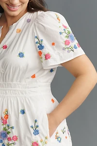 The Somerset Embroidered Mini Dress