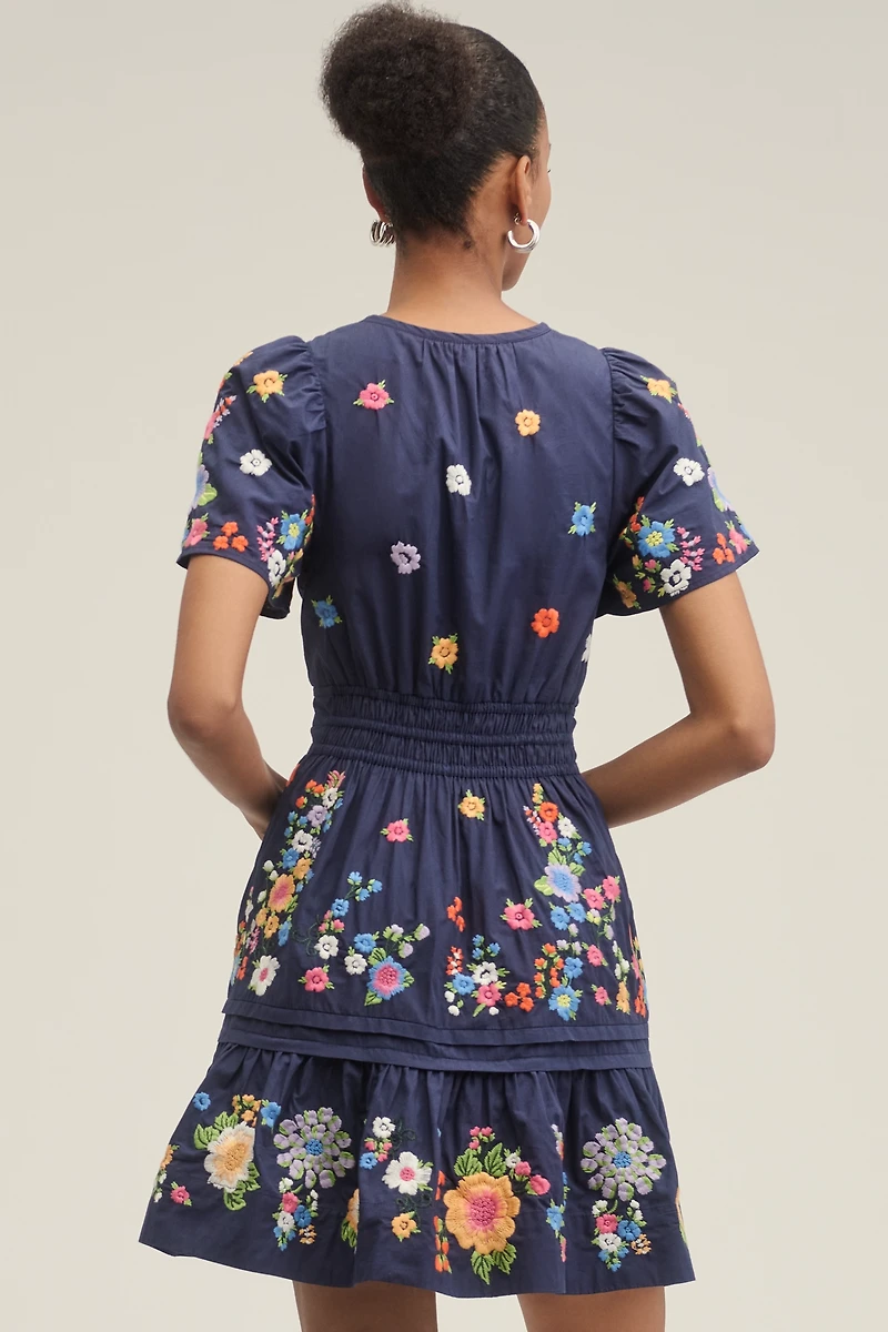 The Somerset Embroidered Mini Dress