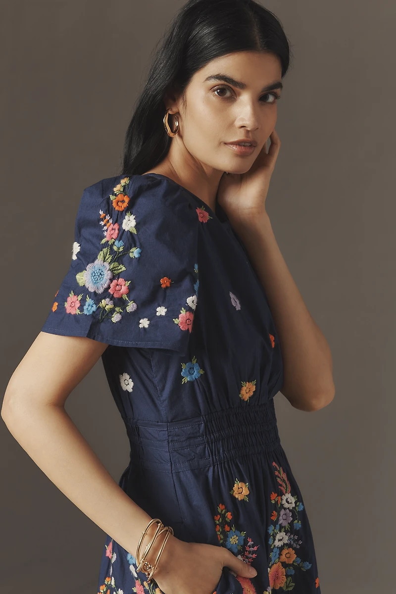 The Somerset Embroidered Mini Dress