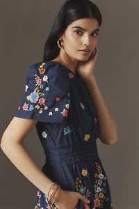 The Somerset Embroidered Mini Dress