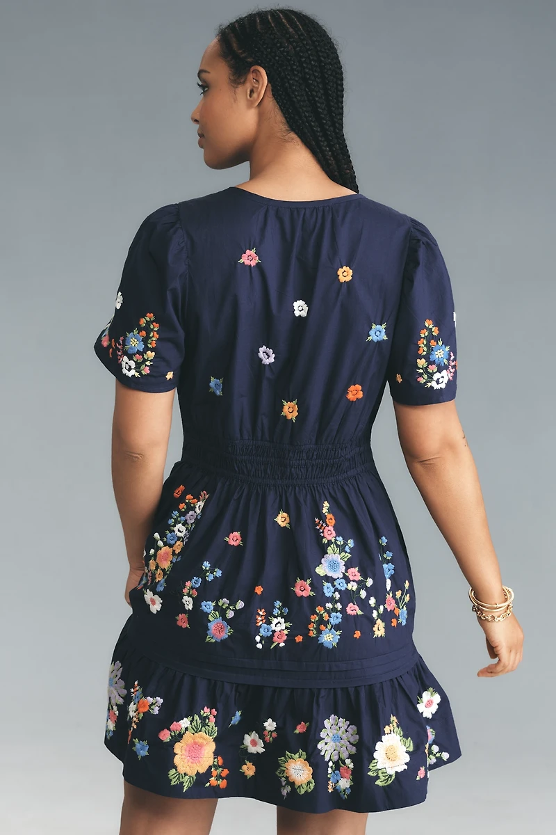 The Somerset Embroidered Mini Dress