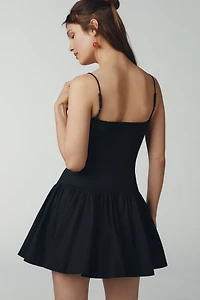 Maeve Sweetheart Drop-Waist Mini Dress