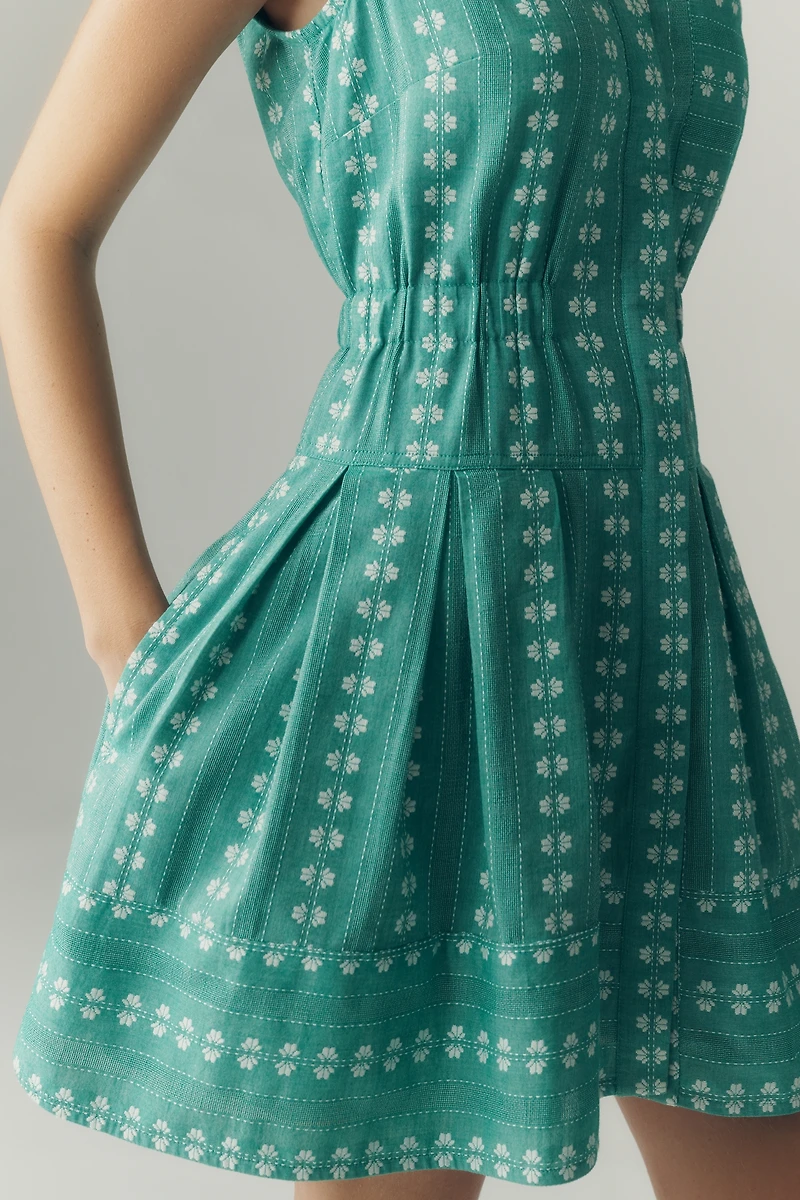 Maeve Sleeveless V-Neck Fit & Flare Shirtdress