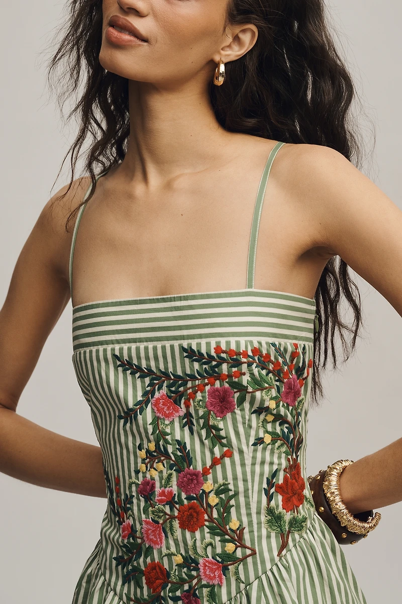 Maeve Cotton Halter Tiered Mini Dress