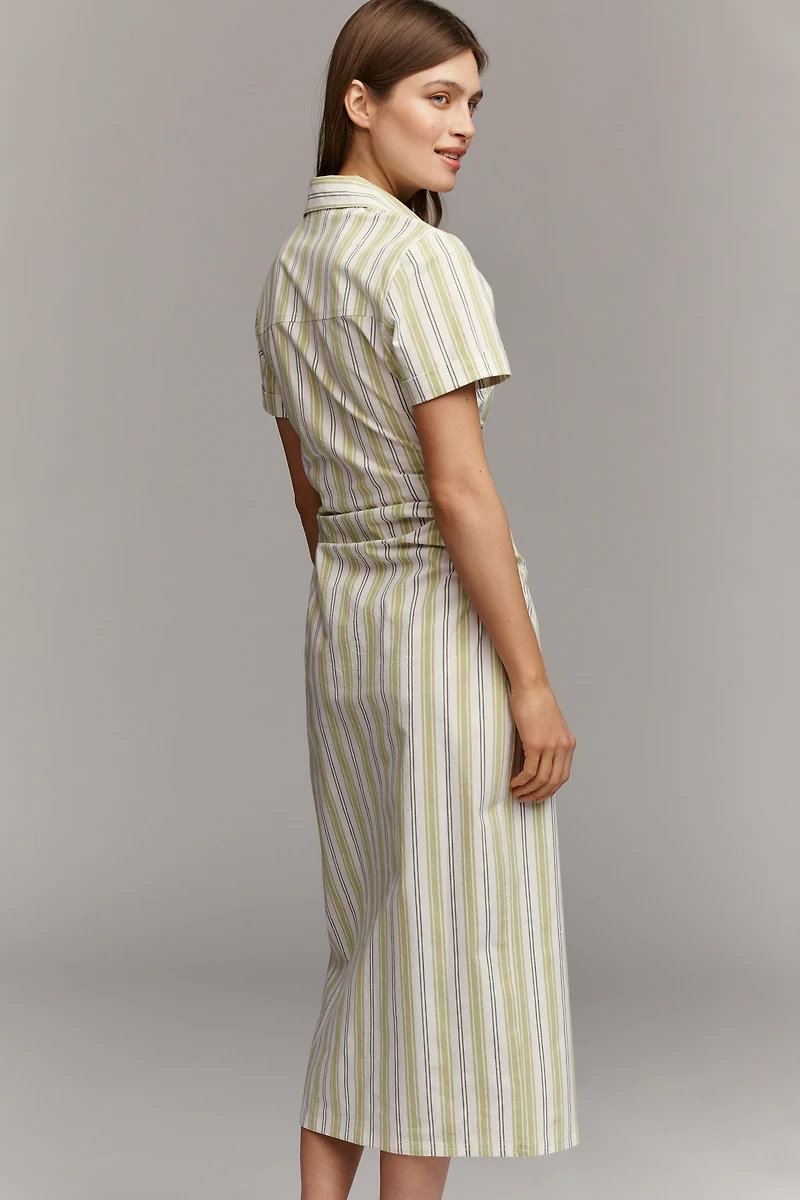 The Greer Midi Shirt Dress by Pilcro