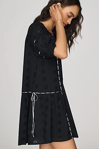 By Anthropologie 100% Cotton Eyelet Mini Dress