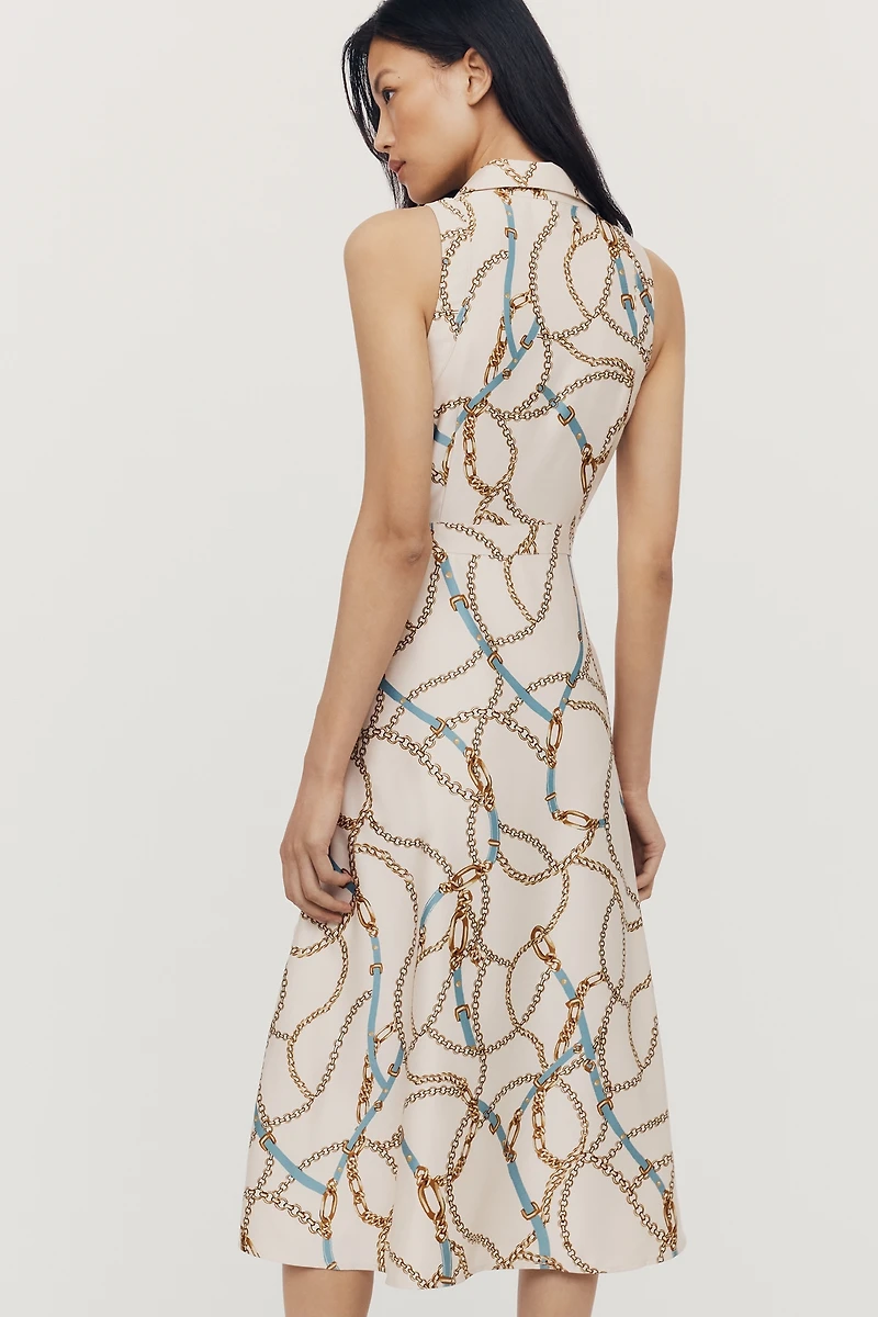 Maeve Satin Tie Twist Midi Dress