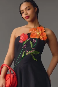 Yukiko Noritake x Anthropologie Asymmetric Floral Midi Dress