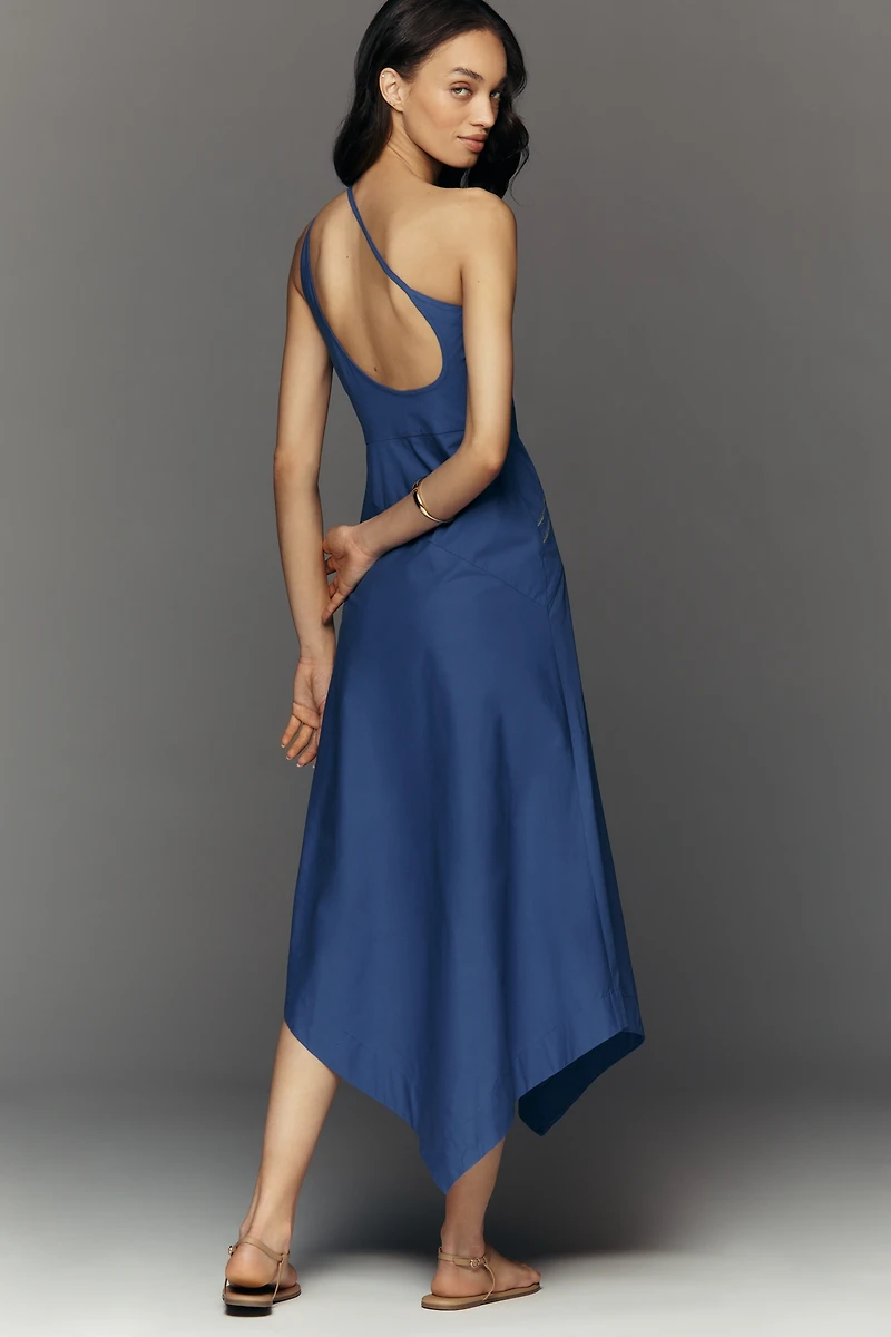 Yukiko Noritake x Anthropologie Asymmetric Floral Midi Dress