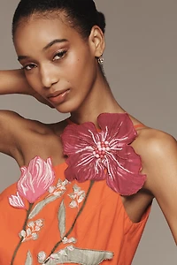 Yukiko Noritake x Anthropologie Asymmetric Floral Midi Dress