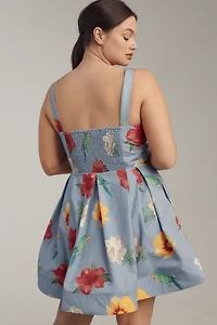 Maeve Scoop-Neck Printed Cotton Mini Dress
