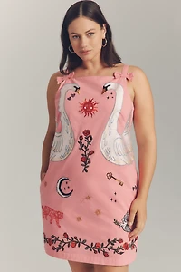 Maeve Embroidered Mini Shift Dress