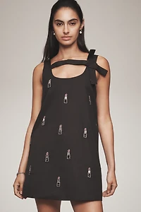 Maeve Sleeveless Bow Shift Mini Dress