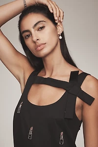 Maeve Sleeveless Bow Shift Mini Dress