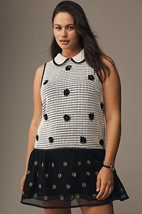 Maeve Sleeveless Embellished Drop-Waist Mini Dress