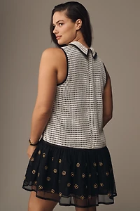 Maeve Sleeveless Embellished Drop-Waist Mini Dress