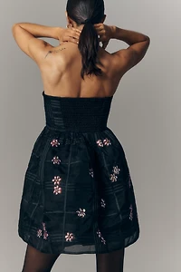 Maeve Strapless Embellished Fit & Flare Mini Dress