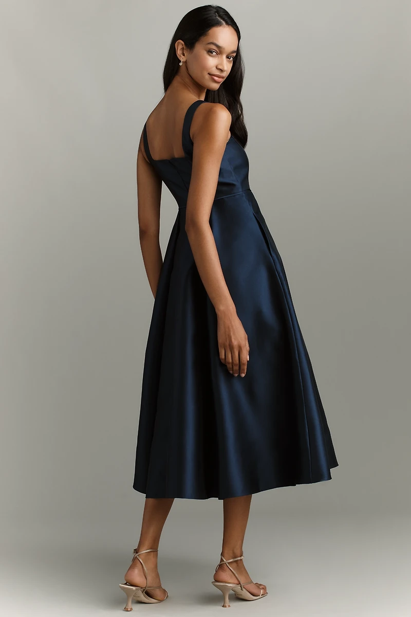 Adrianna Papell Petite Mikado Midi Dress