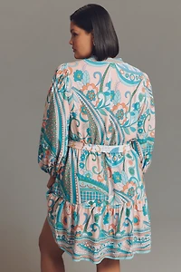 Adrianna Papell Plus Printed Mini Dress