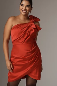 Adrianna Papell Plus Sleeveless Satin Mini Dress