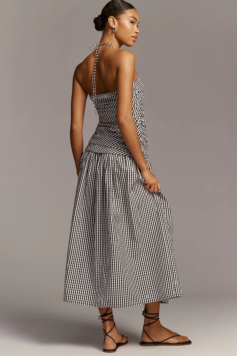 Faithfull The Brand Cotton Vento Drop-Waist Midi Dress