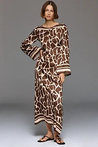 Faithfull The Brand Orsino Long-Sleeve Boat-Neck Maxi Dress