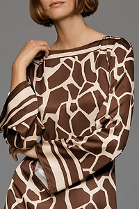 Faithfull The Brand Orsino Long-Sleeve Boat-Neck Maxi Dress