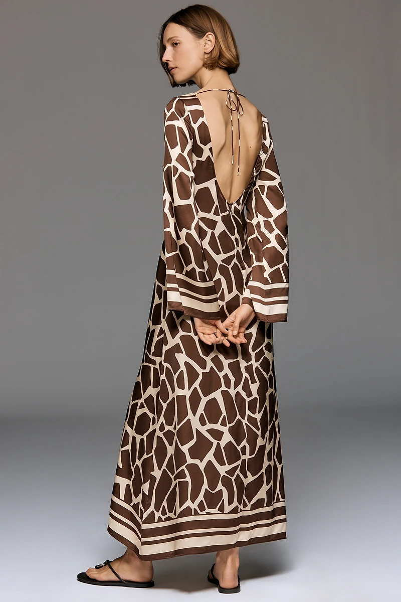 Faithfull The Brand Orsino Long-Sleeve Boat-Neck Maxi Dress