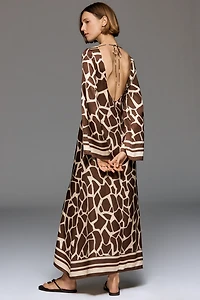 Faithfull The Brand Orsino Long-Sleeve Boat-Neck Maxi Dress