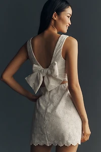 Faithfull The Brand Etore Bow Mini Dress