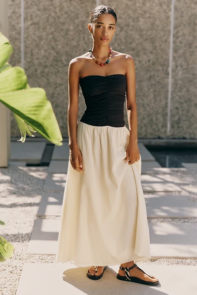 Faithfull Sant Roc Strapless Midi Dress