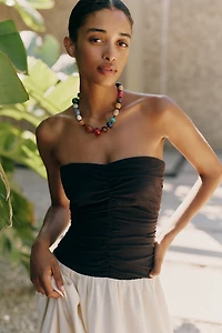 Faithfull Sant Roc Strapless Midi Dress