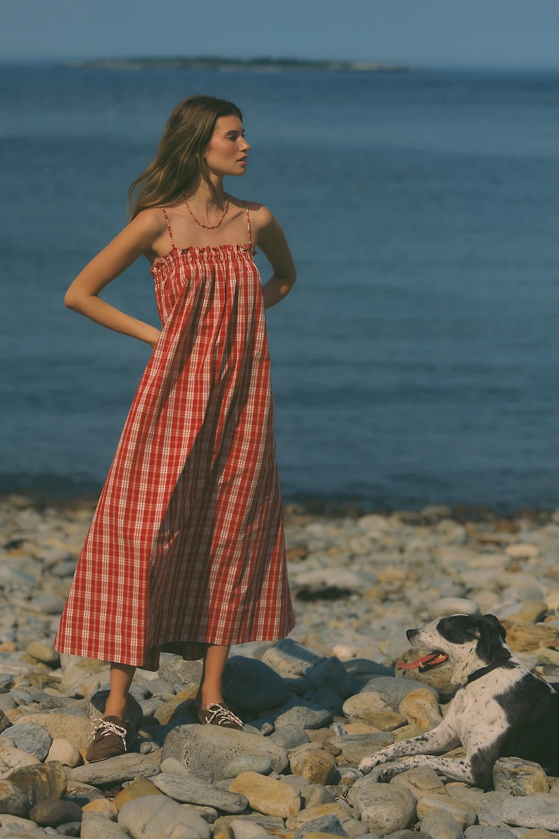 Faithfull Greta 100% Cotton Midi Dress