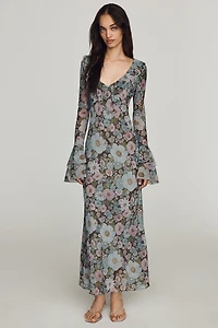 Sister New York Dhellona Long Sleeve Maxi Dress