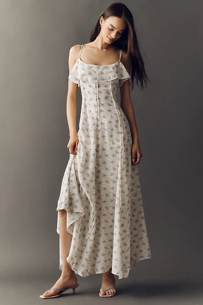CUBIC Ruffle Scoop-Neck Maxi Dress