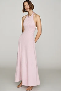 Elevator Disco Halter Midi Dress