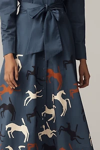 Caroline K Anais Long Sleeve V-Neck Dress