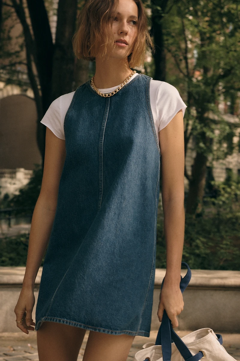 AGOLDE Harriet Cotton Denim Mini Dress