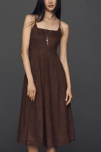 Greylin Eloise Square-Neck Midi Dress