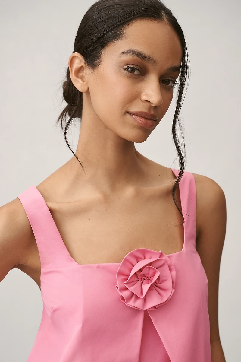 Sunday Brooklyn Sleeveless 3D Floral Mini Dress