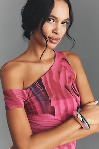 AFRM Off-The-Shoulder Ruched Maxi Dress