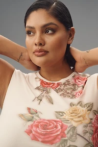 AFRM Short-Sleeve Slim Mesh Maxi Dress