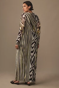 AFRM Didi Long-Sleeve Mesh Maxi Dress
