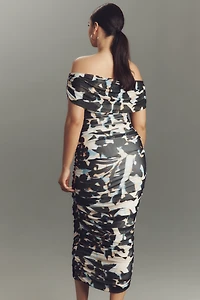 AFRM Belmont Plus Off-The-Shoulder Midi Dress