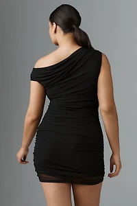 AFRM Chaska Plus Off-Shoulder Mesh Mini Dress