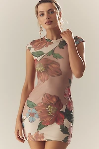 AFRM Fitted Mesh Mini Dress