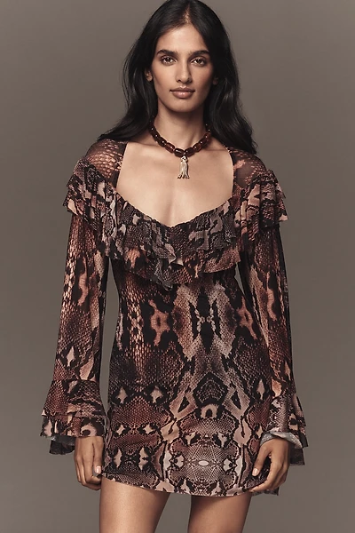 AFRM Sweetheart Ruffle Mini Dress